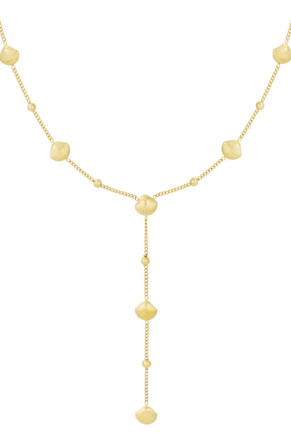 Muschel-Serenade-Halskette – Goldfarben